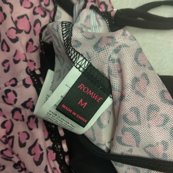 ROMWE Black and Pink Leopard Camisole - Picture 6 of 6